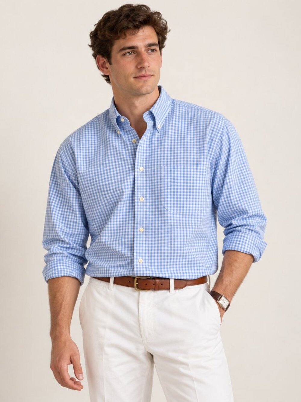 Brooks Brothers 1818 Original Polo Gingham 100% Supima Cotton Shirt Preppy 17/35